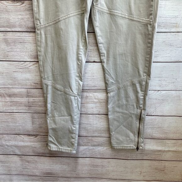 BDG MOTO SIDE ZIP SKINNY PANTS IN KHAKI - Picture 3 of 5